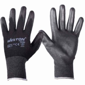 GUANTE NYLON NORMAL C/PU 13G NEGRO 9 (Precio x par - Empaque c/10 pares)