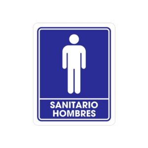 SEÑALAMIENTO SANITARIO HOMBRES 25 X 35CM