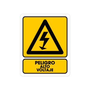 SEÑALAMIENTO PELIGRO ALTO VOLTAJE 25 X 35CM